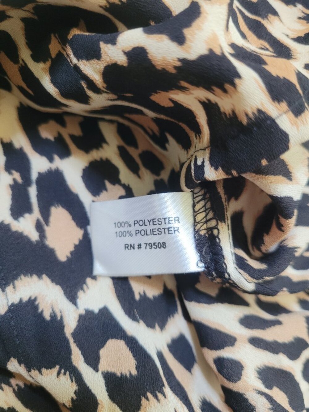 Cynthia Rowley Leopard Print Button Up Blouse Top Animal Print Large Mob Wife - Picture 8 of 11